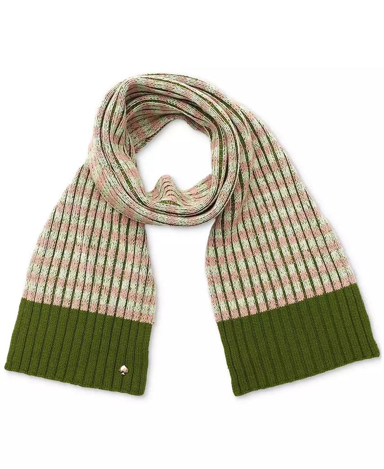 Striped Ribbed Scarf