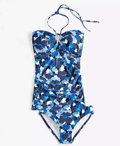 Women's Shirred Halter Tankini Top