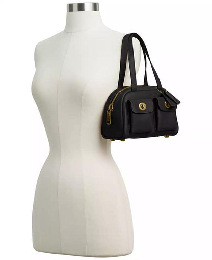 Originals Twin Turnlock Small Waxed Leather Shoulder Bag 20