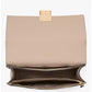 Deco Pebbled Leather Chain Shoulder Bag