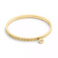Gold Plated Tea Rose Charm Bangle Bracelets