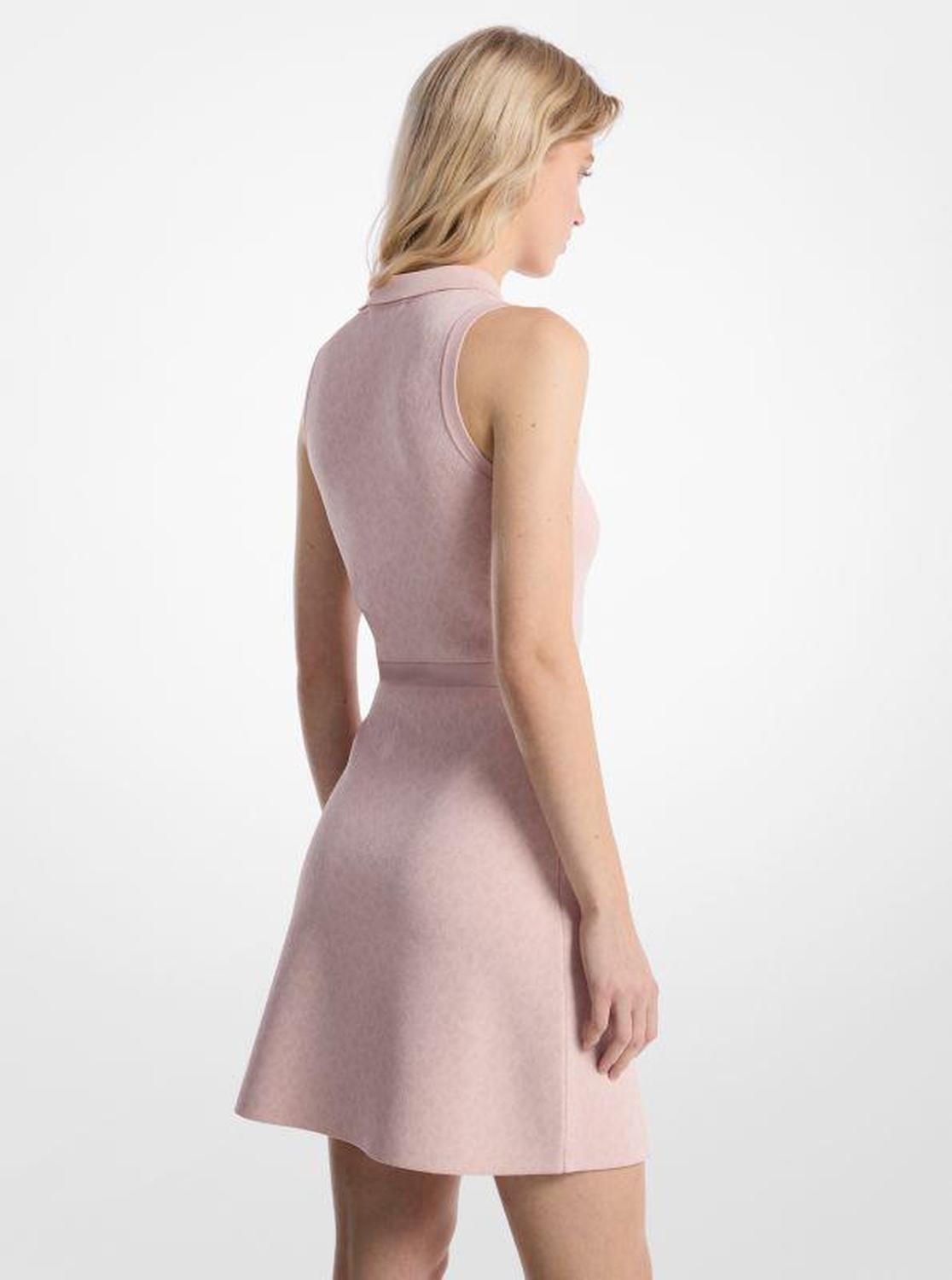 Logo Jacquard Zip-Up Dress