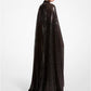 Sequined Silk Blend Chiffon Cape