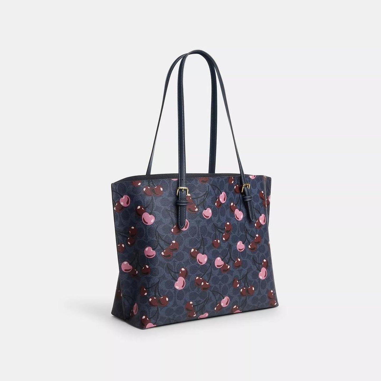 Mollie Tote In Signature Canvas With Cherry Print