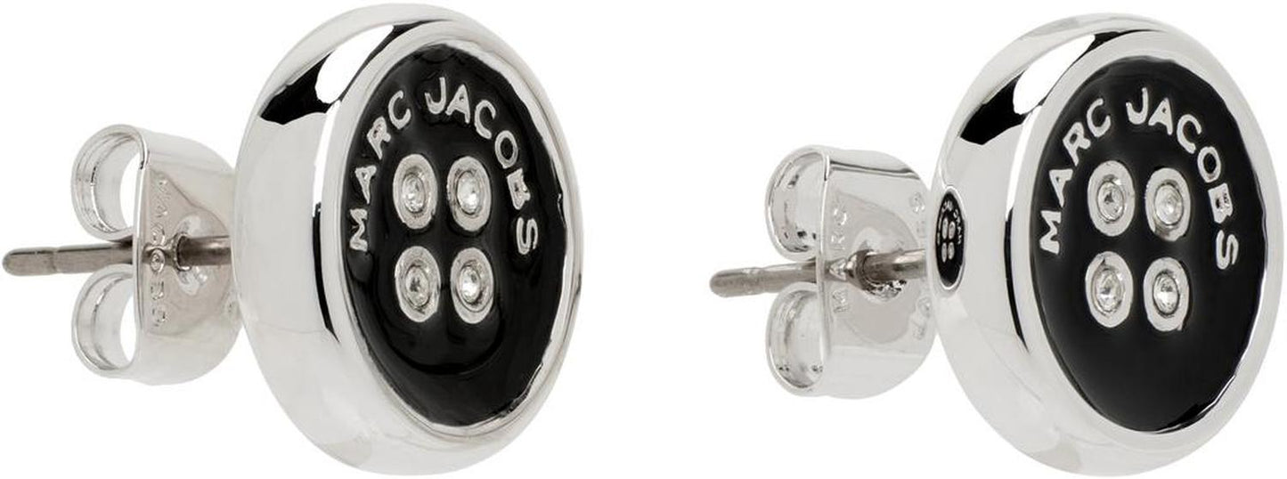 Silver 'The Button Stud' Earrings