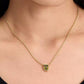 Cubic Zirconia Pendant Necklace, 16" + 3" extender