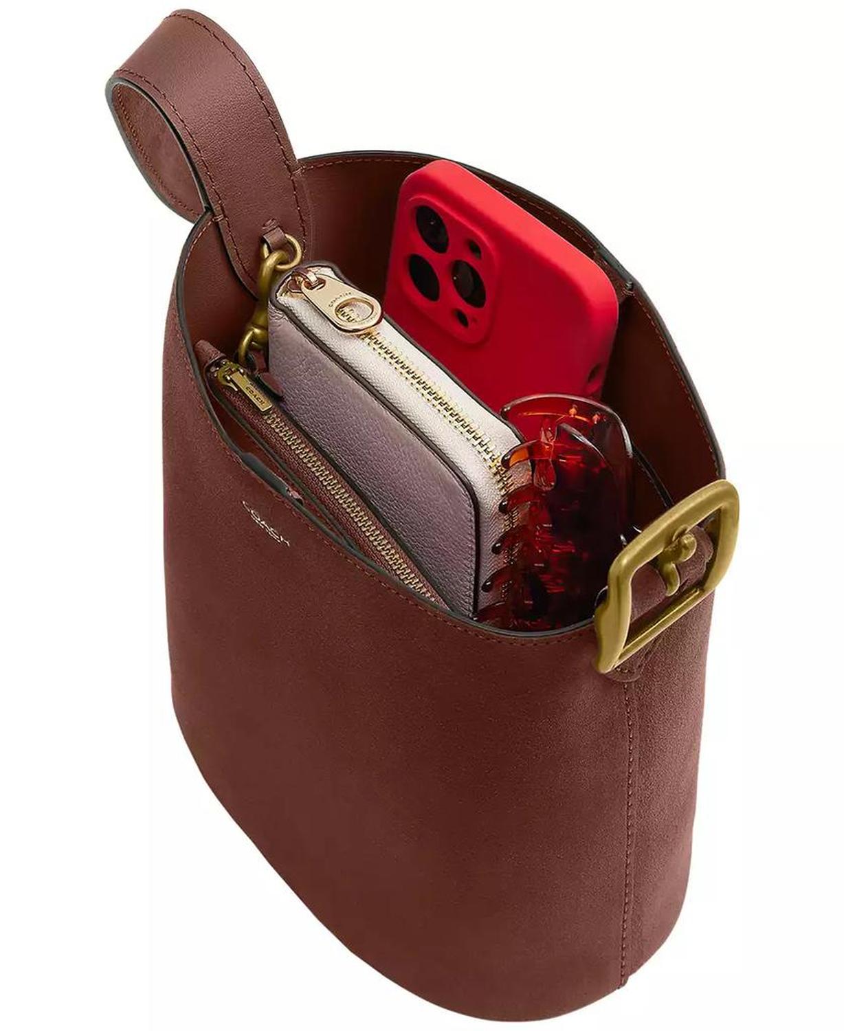 Bleecker Small Suede Bucket Bag 21