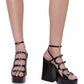 Kiki Leather Platform Pump Sandals