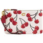 Boxed Essential Small Cherry Print Leather Wristlet