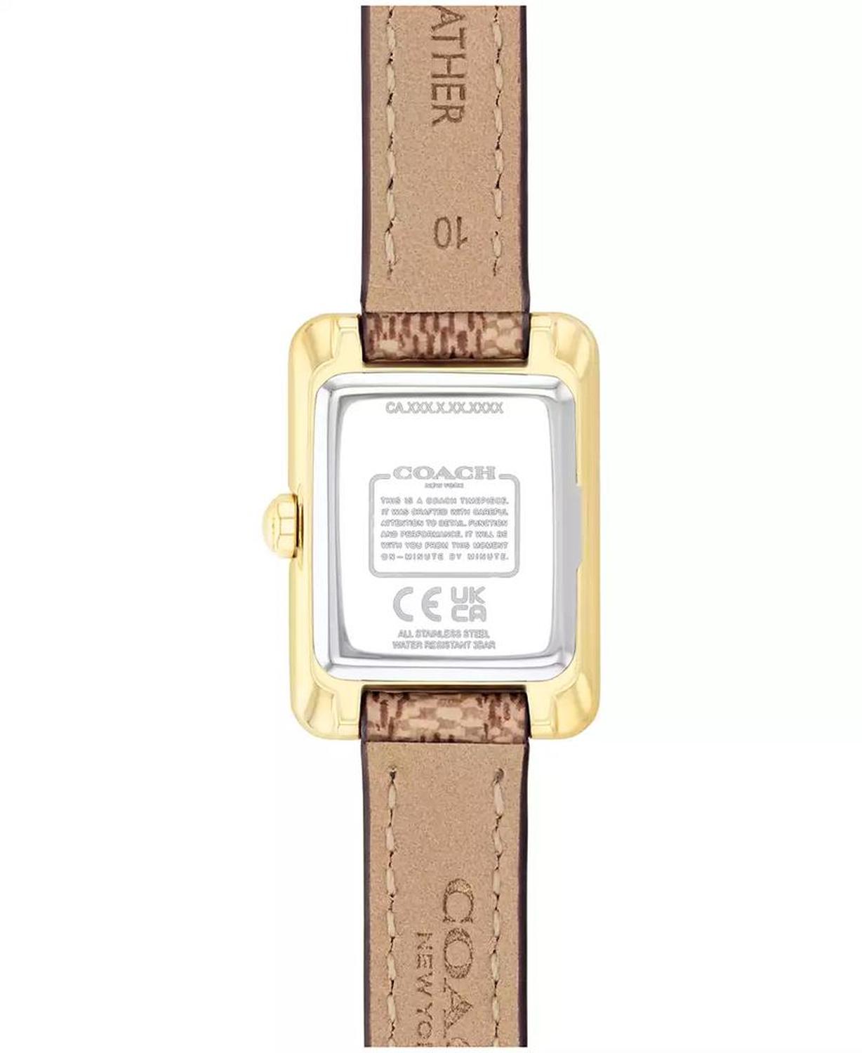 Women's Mara Brown Leather Strap Watch, 19 x 26mm