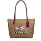 COACH Signature Canvas Fiona Zip Tote Bag Women's