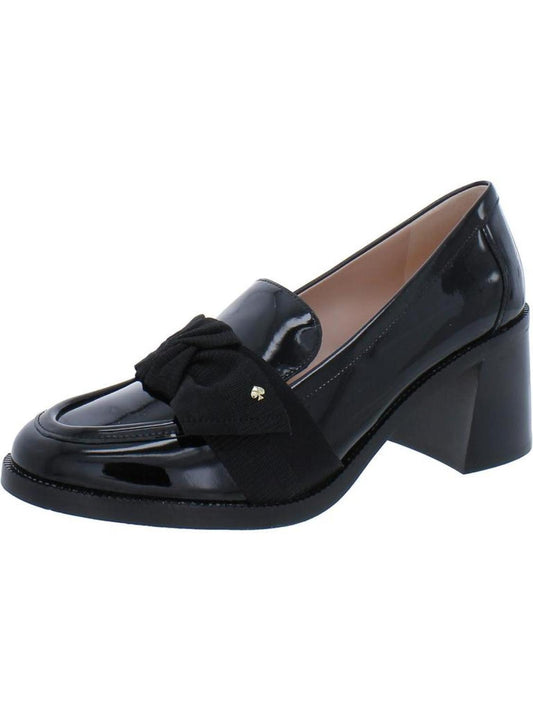 LEANDRA  Womens Block Heel Leather Loafers