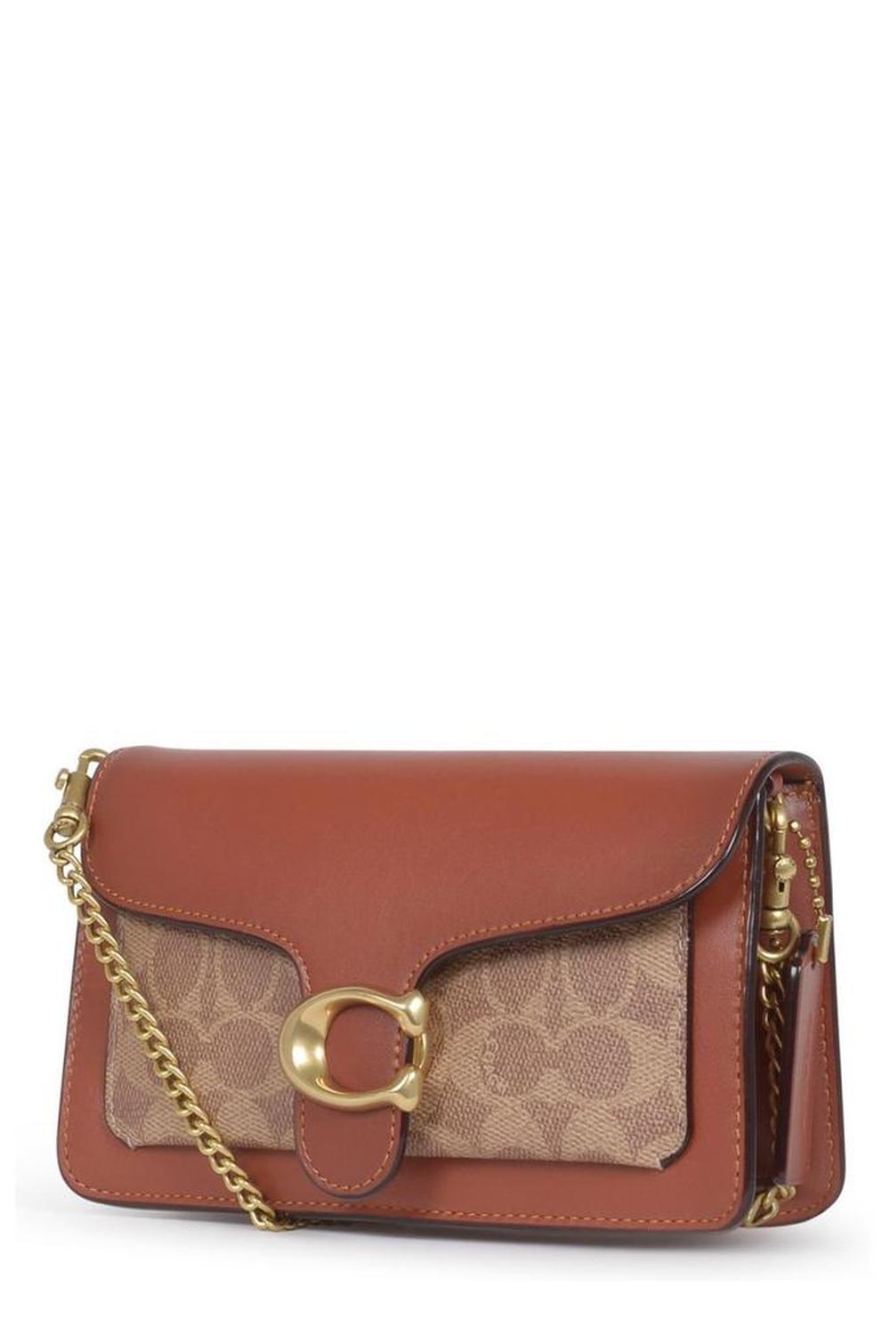 Coach Tabby Signature Chain Clutch Bag