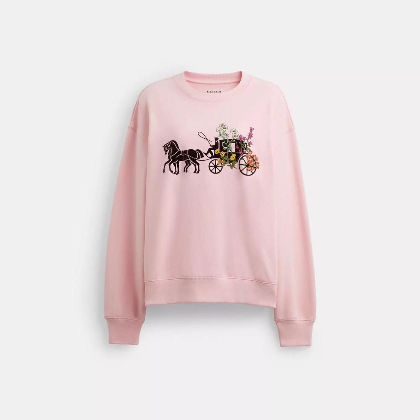 Coach Outlet Garden Floral Horse And Carriage Crewneck