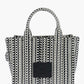 Printed Leather Tote Bag With Monogrammed Motif
