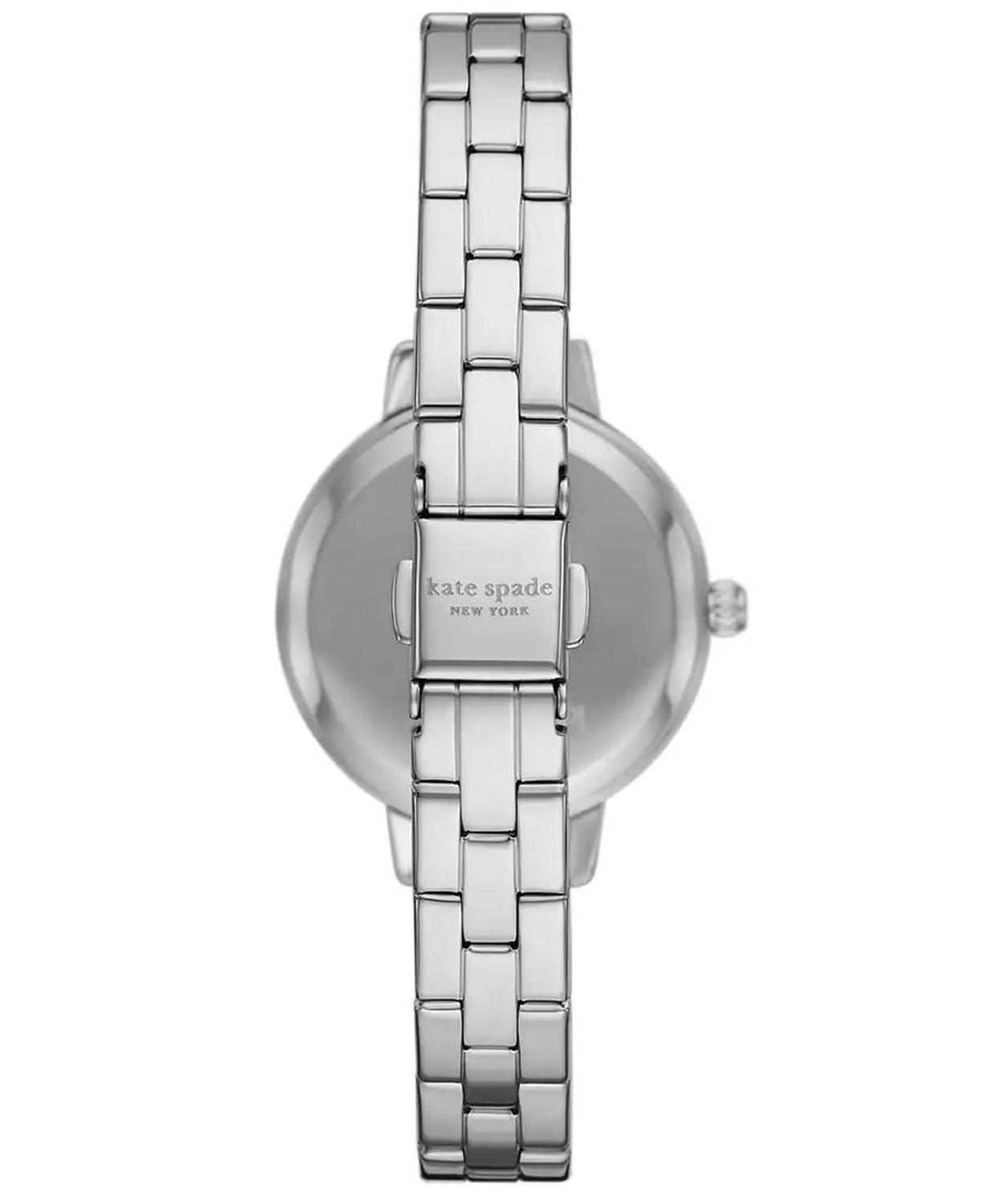 Women's Metro Three-Hand Silver-Tone Alloy Watch and Bracelet Set, 30mm