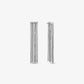 Precious Metal-Plated Brass Pavé Chain Drop Earrings