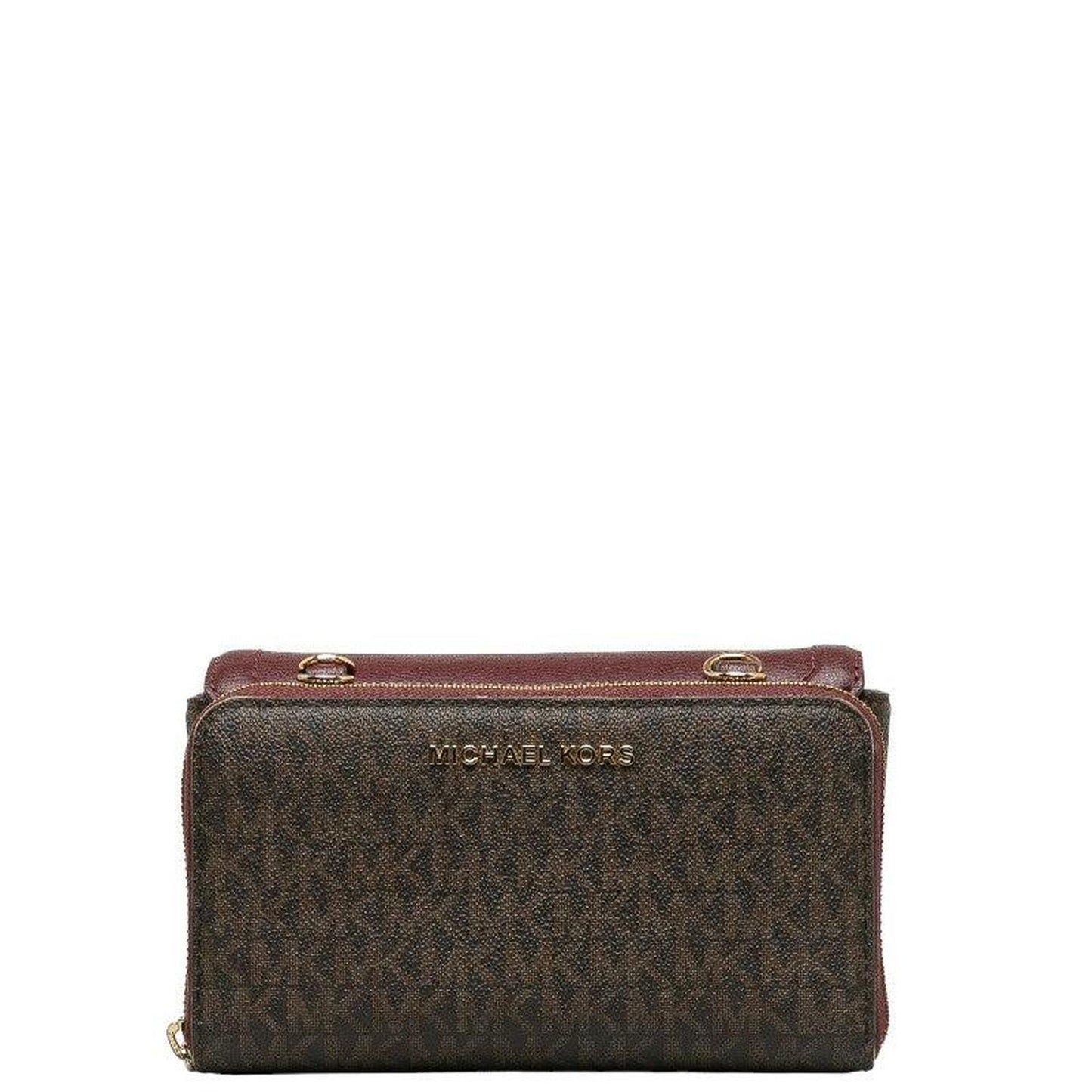 PVC Leather Monogram Chain Shoulder Bag Wallet