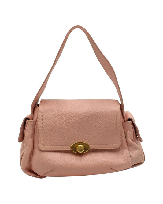 Shoulder Bag in Pink Leather