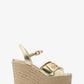 Hannah Metallic Nylon Blend Wedge Sandal