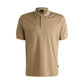 Slim-fit polo shirt in cotton with striped collar