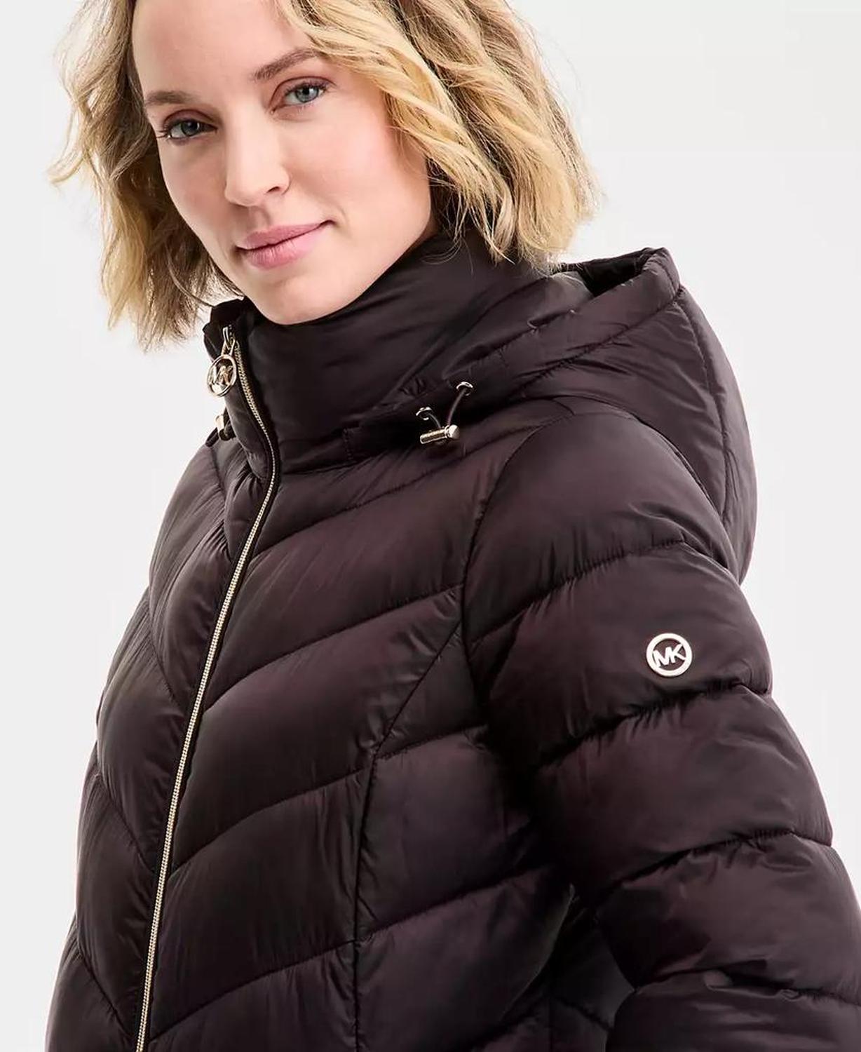 MICHAEL Women's Hooded Packable Puffer Coat, Exclusively at Macy's, P/XSS-XX