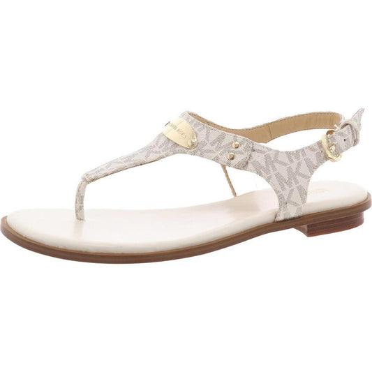 Womens Adjustable Faux Leather T-Strap Sandals