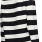 Black & White 'The Striped Brushed Logo' Sweater