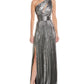 Metallic Lame One-Shoulder