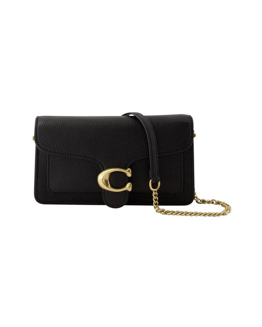 Tabby Chain Crossbody Clutch -  - Leather - Black