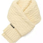 Women's Embroidered Cable-Knit Muffler Scarf
