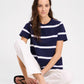 Montauk Stripe Logo Tee