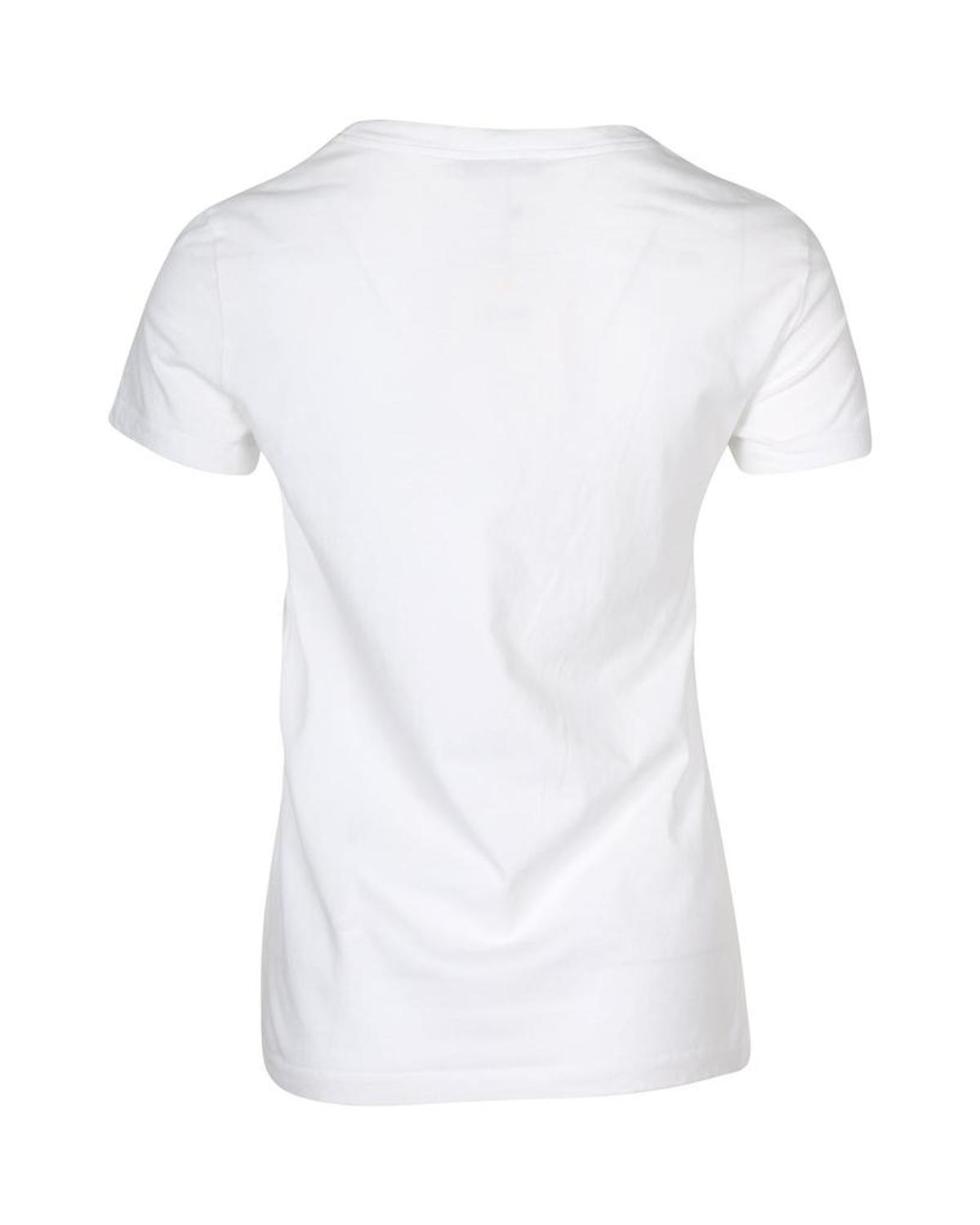 Maxmara Humor Logo-Print T-shirt in White Cotton Jersey
