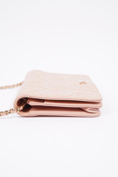 Chanel Camellia Wallet On Chain Leather