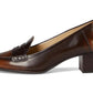 Frances Flex Pump Women's  Luggage Leather Block Heel ZOGG665