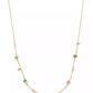 Faux Stone Signature Logo Enamel Cube Strand Necklace