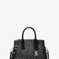 Laila Small Metallic Signature Logo Satchel