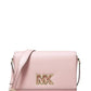 MIMIleather MK Signature LOGO Flap Messenger Crossbody Bag
