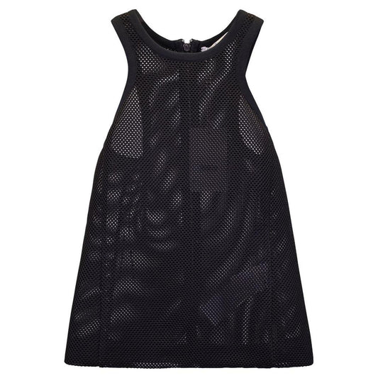 Max Mara Technical Mesh Tank Top in Black Polyester