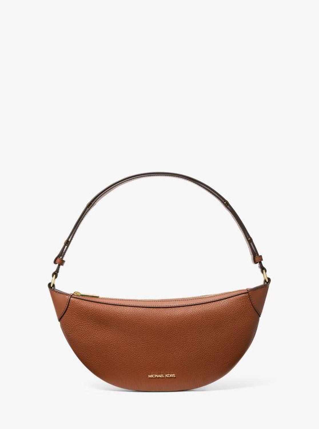 Hollis Medium 2-in-1 Pebbled Leather and Logo Jacquard Shoulder Bag