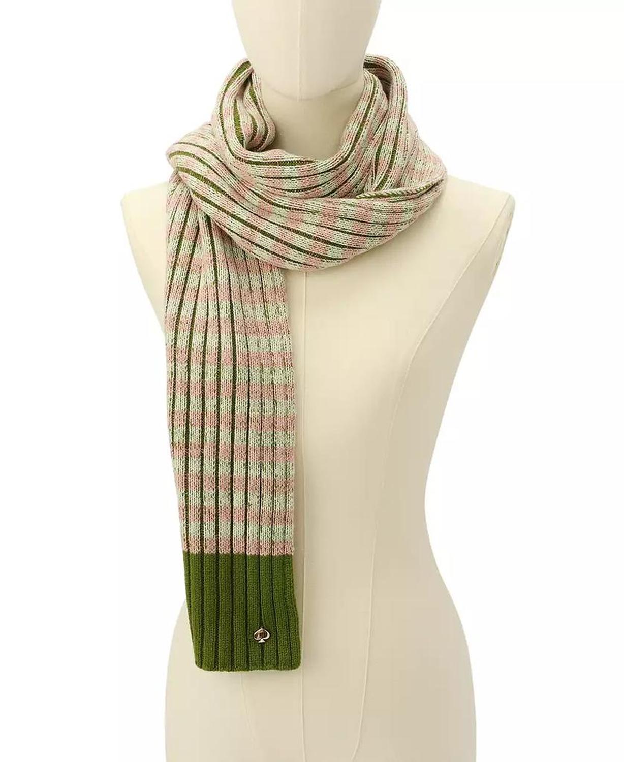 Striped Ribbed Scarf