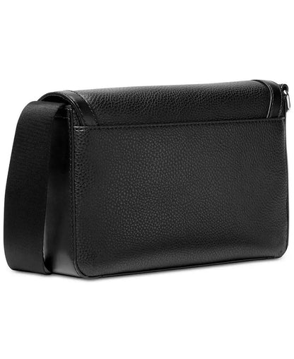 Men's Leather Mini-Flap Logo Crossbody Bag