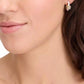 Small Pavé Knot Hoop Earrings, 0.62"