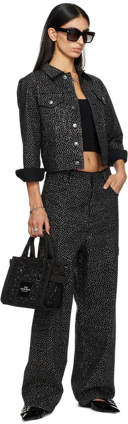 Black 'The Crystal Canvas Small' Tote