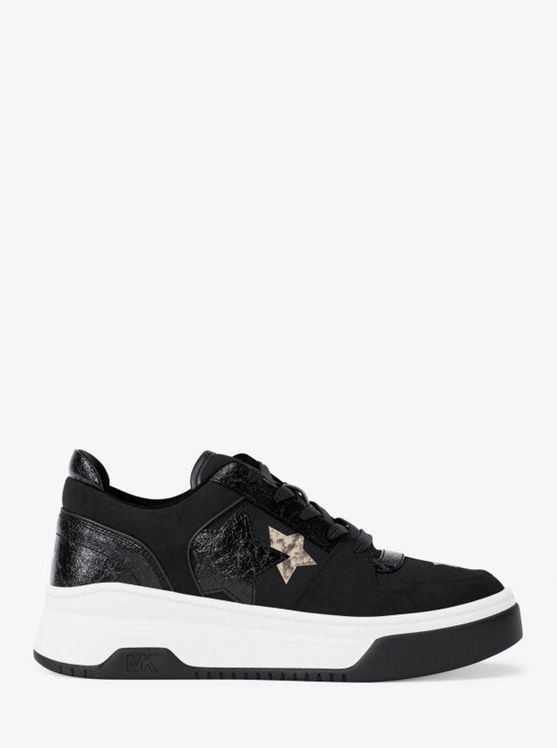 Lexi Embellished Mixed-Media Sneaker