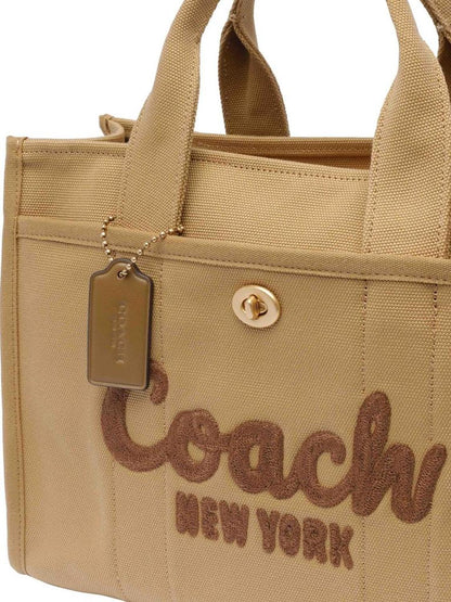 Coach Logo Flocked Zip-Up Tote Bag