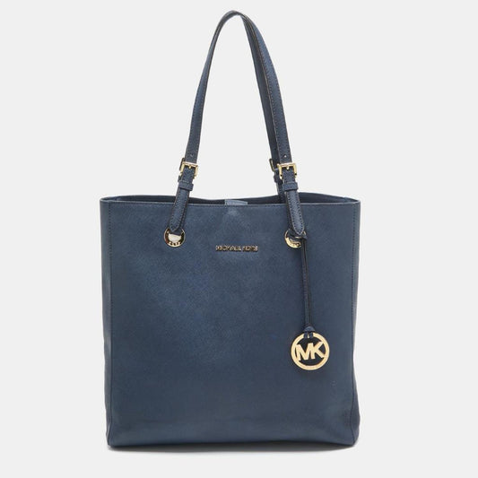Michael Michael Kors Navy Leather Jet Set Tote