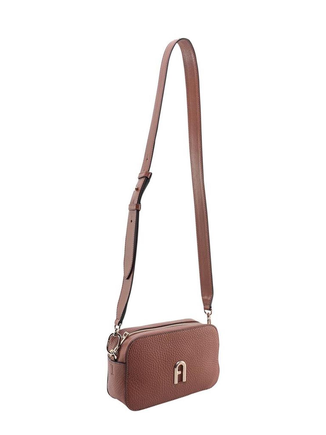 Furla Logo-Plaque Zipped Mini Crossbody Bag
