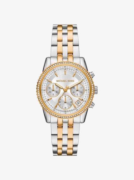 Mini Ritz Pavé Two-Tone Watch