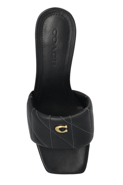 Coach Emma Square Open Toe Mules